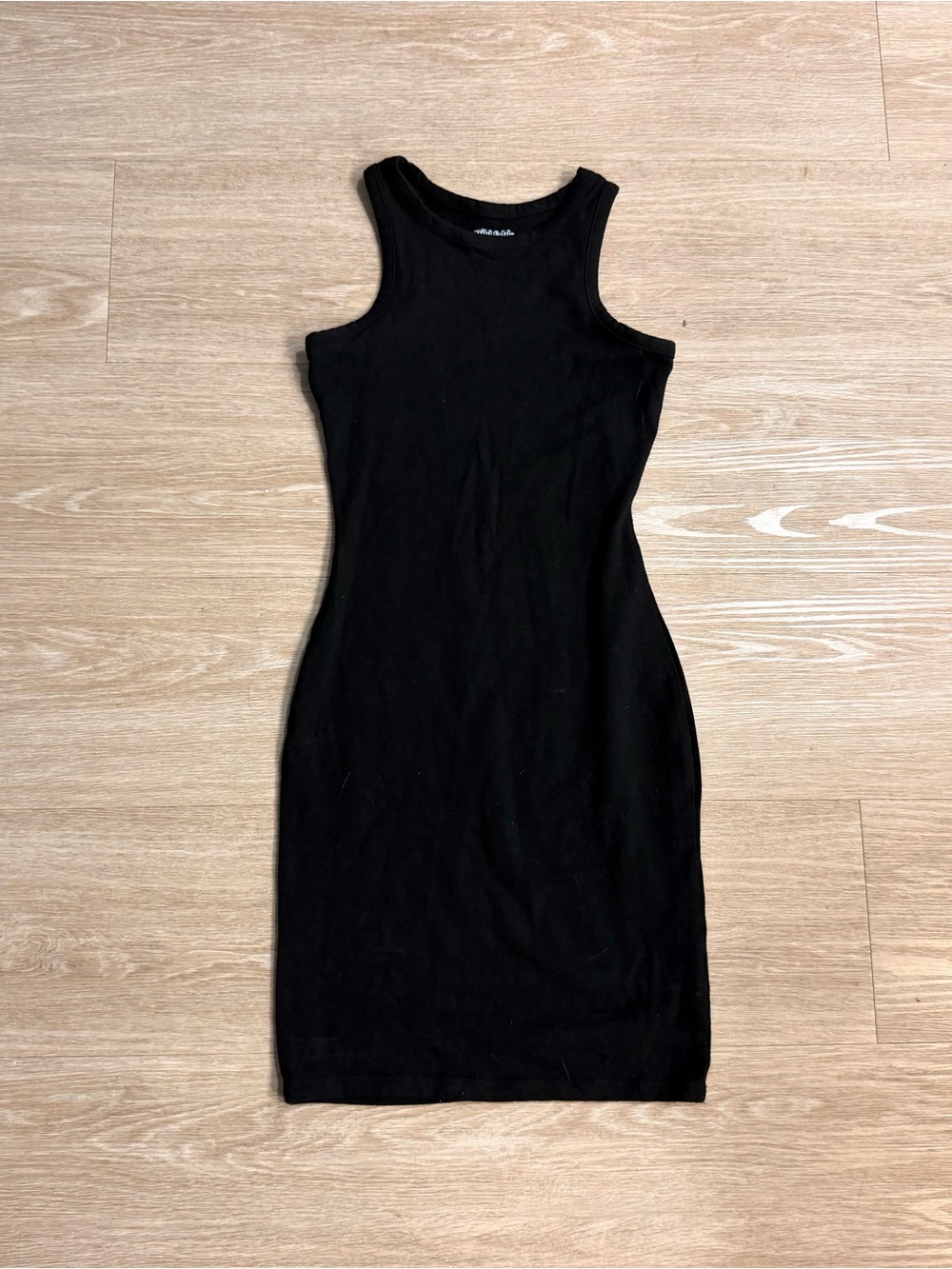 Sleek Black Tank Bodycon Dress - Women's
